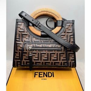 FENDI Runaway Embossed Shopper Tote